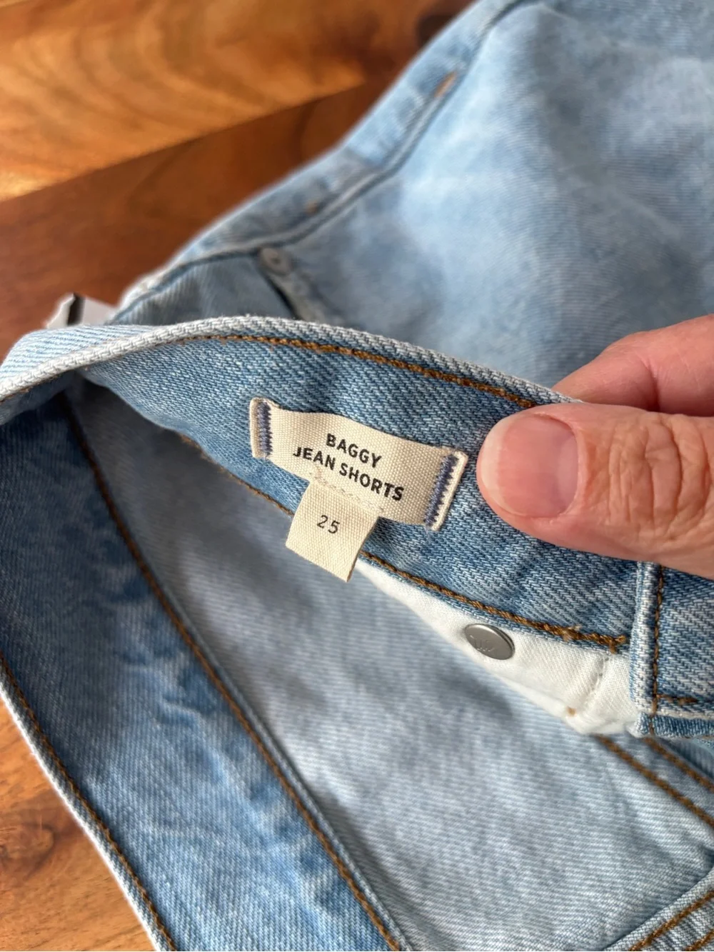 Madewell Baggy Denim Shorts Light Wash - Size 25